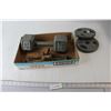 Image 1 : (2) 5 LB Weights, 25 LB Dumbbell, Train Track Nails
