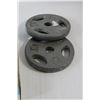 Image 2 : (2) 5 LB Weights, 25 LB Dumbbell, Train Track Nails