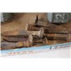 Image 3 : (2) 5 LB Weights, 25 LB Dumbbell, Train Track Nails
