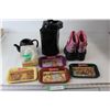 Image 1 : Kids Winter Boots - Size 6, (4) Carnation Hot Chocolate Trays, Misc.