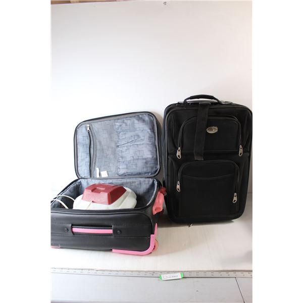 (2) Suitcases, Sunbeam Humidifier - Untested