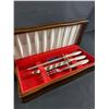 Image 1 : Very Nice Vintage Sterling Silver Handled Carving Set In Wood Box