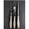 Image 3 : Very Nice Vintage Sterling Silver Handled Carving Set In Wood Box