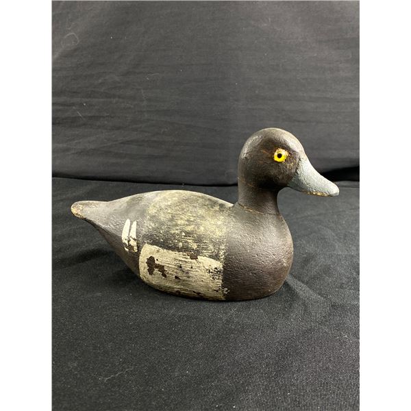 Very Old Small Wood Carved Duck Decoy. Approx. 7 1/2" L