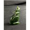 Image 1 : BC Jade Carved Howling Wolf. Approx. 2 1/4" H