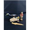 Image 1 : Lot Of Vintage Whimsical Folk Art Wood Carvings Some Signed.