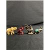 Image 1 : Lot Of 3 Lucky Elephants (Resin,Stone & Brass) & Brass Peacock Curios.