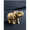 Image 8 : Lot Of 3 Lucky Elephants (Resin,Stone & Brass) & Brass Peacock Curios.