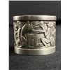 Image 3 : Pewter Aboriginal Round Trinket Box. Approx. 1 3/4" H