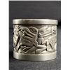 Image 4 : Pewter Aboriginal Round Trinket Box. Approx. 1 3/4" H
