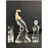 Image 1 : Vintage Peacock Purfume Bottle, Depose Nude Mini Bottle & Crystal "Prana" Shooter Glass