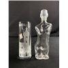 Image 2 : Vintage Peacock Purfume Bottle, Depose Nude Mini Bottle & Crystal "Prana" Shooter Glass