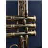 Image 7 : Vintage Engraved Academy Brass Trumpet w/ Mother Of Pearl Accents On Buttons. Comes In Case.