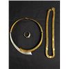 Image 1 : 2 Gold Tone Choker Necklaces & Stone/Rhinestone Ring