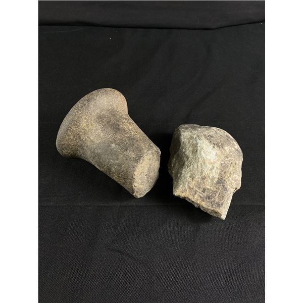 Lot of 2 West Coast Native Rock Tools Found on The Fraser River Years ago