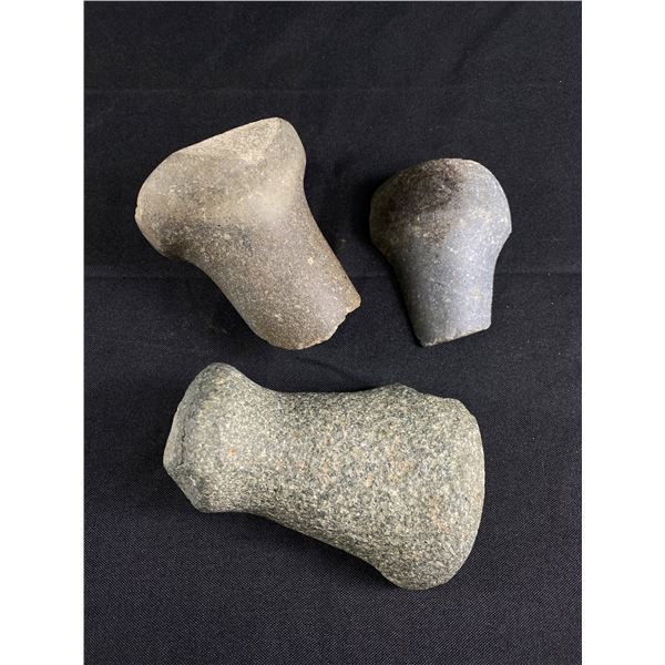 Lot of 3 West Coast Native Rock Tools Found on The Fraser River Years ago