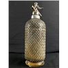 Image 1 : Vintage Wire Meshed Glass Siphon Bottle w/ Metal Topper