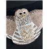 Image 2 : Beautiful Hand Carved & Painted Wood Barred Owl By L. Robinson, Kingston Ont.Approx. 33 1/2" Wing Sp
