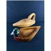 Image 1 : 2 Wooden Birds - Painted Duck Is Approx. 19" L & Carved Swan Is 18"L