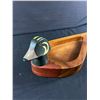 Image 2 : 2 Wooden Birds - Painted Duck Is Approx. 19" L & Carved Swan Is 18"L