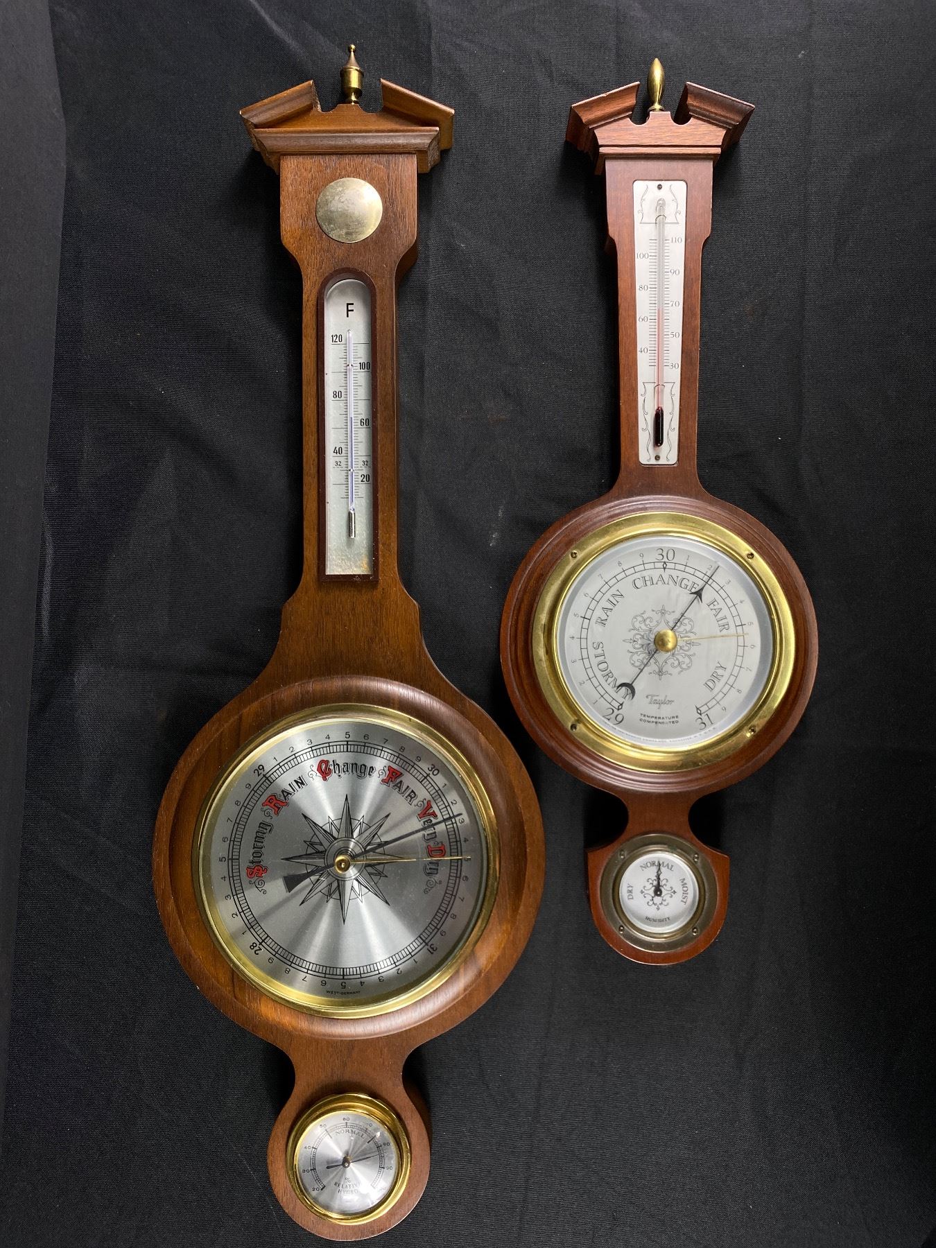 String Weather Machine 2 Vintage Wood Weather Stations. Largest Is Made In West Germany ...