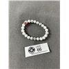 Image 1 : New Howlite Bracelet. 8mm.