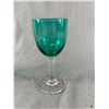 Image 2 : Set of 4 Victorian 1800's Bristol Glass Port Wine Glasses