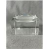 Image 3 : Signed Oleg Cassini Crystal Pillar with Original Box