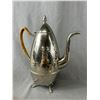 Image 2 : Fabulous Vintage Art Deco Teaset. Hammered Banding with Wicker Rattan Handle