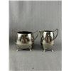 Image 3 : Fabulous Vintage Art Deco Teaset. Hammered Banding with Wicker Rattan Handle