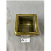 Image 2 : Gorgeous Antique Brass Covered Wood Tea Caddy