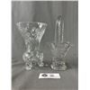 Image 1 : Lovely Tri-Foot 6" Crystal Vase & Basket