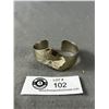 Image 1 : Beautiful Vintage Artist Signed Hammered Sterling Silver Cuff Bracelet