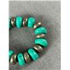 Image 3 : Silver & Turquoise Disc Bead Stretch Bracelet