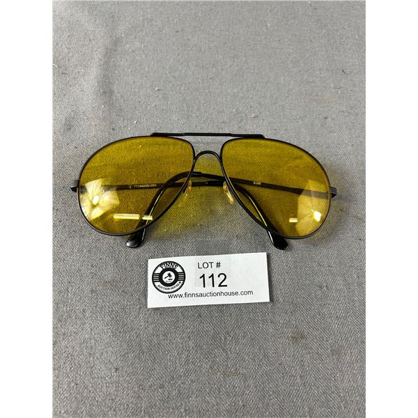 Vintage Aviator Glasses- Yellow Lens