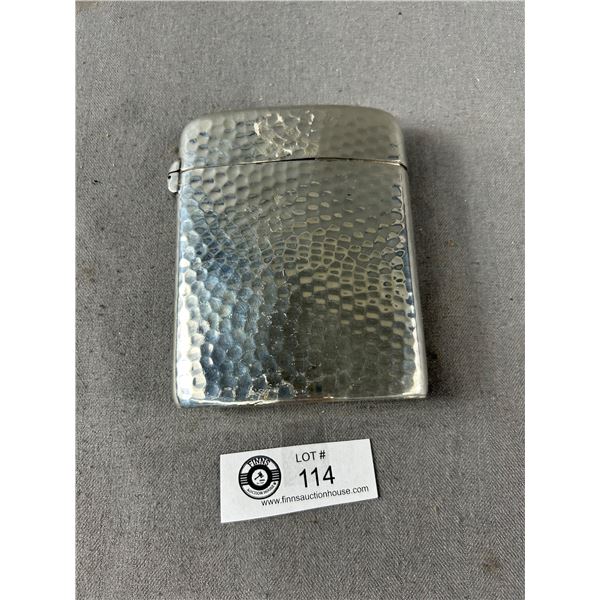 Vintage Hammered Pewter Hip Flask- Made in England