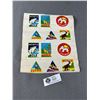 Image 1 : A Sheet of 1940s Unused Travel Stickers