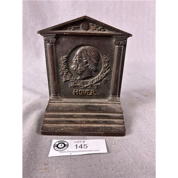 Single Bronze Bradley + Hubband "Homer" Bookend