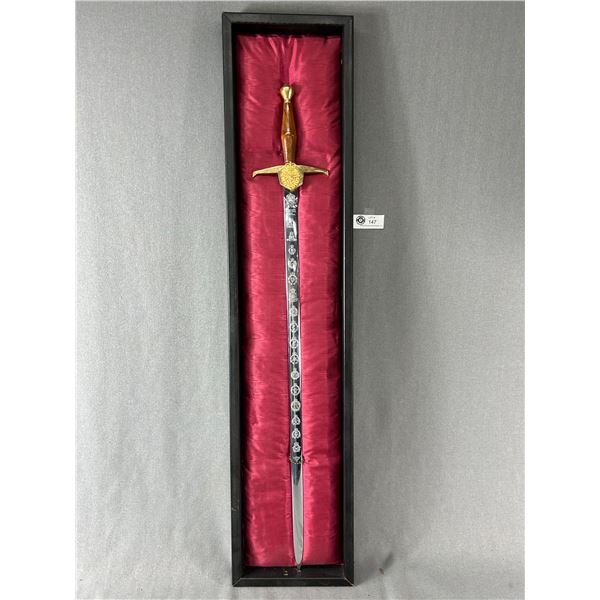 Vintage Wilkinson Canadian Forces Commemorative Sword Decorated w/ Emblems Of Various Military Branc