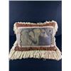 Image 1 : Gorgeous Leather25" x 18" Equestrian Themed Tassled Pillow w/Bead Accents By Pulvermacher Designs, N