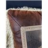 Image 2 : Gorgeous Leather24" x 24" Equestrian Themed Tassled Pillow By Pulvermacher Designs, New York City