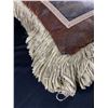 Image 3 : Gorgeous Leather24" x 24" Equestrian Themed Tassled Pillow By Pulvermacher Designs, New York City