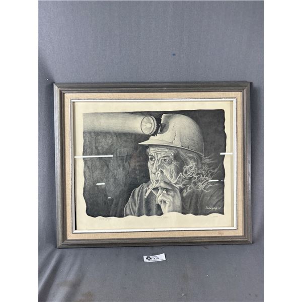 1982 Ltd Ed. 3/170 Framed "Forty Years" By Dale Yeryk Print. Approx. 24 1/2" x 20 1/2"
