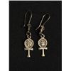 Image 1 : Vintage Sterling Silver UNK Cross w/ Scarab Earrings