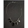Image 1 : Sterling Silver Black Onyx + Mother of Pearl Necklace