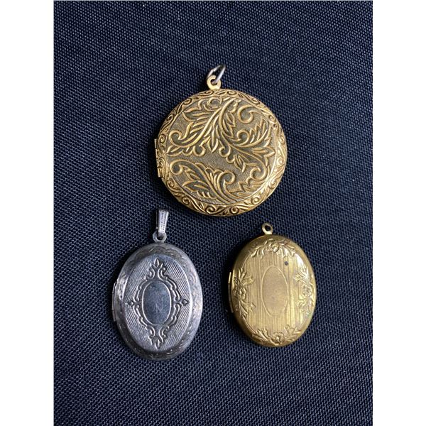 3 Vintage Picture Lockets