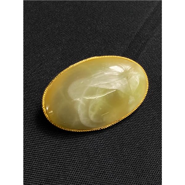 Vintage Agate Stone Brooch
