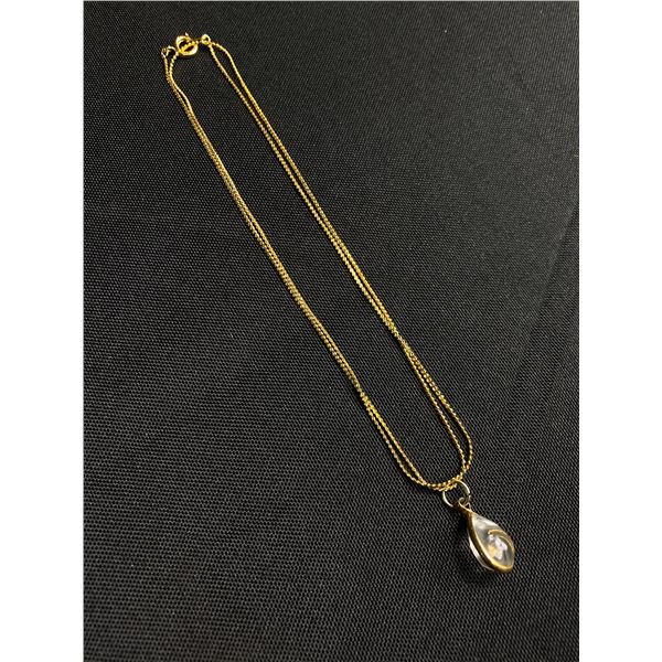 Lovely Vintage Mustard Seed Pendants w/ Chain