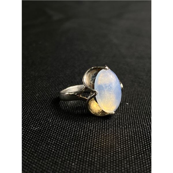 Sterling Silver Ring w/ Large Moonstone