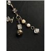 Image 2 : Vintage Sterling Silver Rock Crystal and Genuine Pearl Bracelet